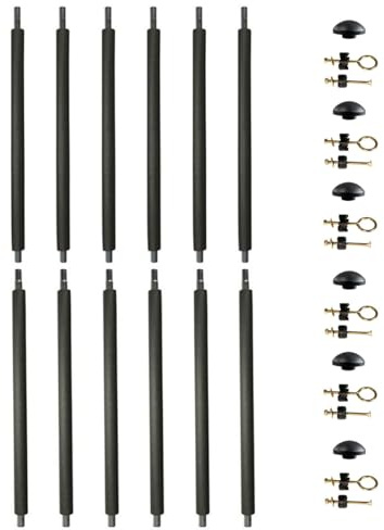 Poteau de Filet de sécurité Ø25mm pour Trampolines de Jardin Toutes Marques avec Mousse et visserie (Longueur Totale 215cm)