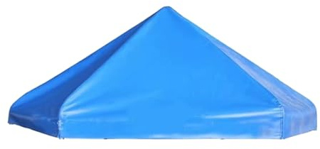 Pare-soleil pour trampoline d'extérieur de 4,3 m - Tente souple avec 8 poteaux - Facile à installer - Protection UV pour jouer dans le jardin - Accessoires durables - Bleu