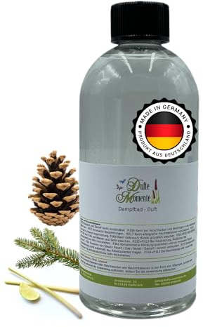 Dufte Momente Dampfbad Duftkonzentrat Himalaya 500ml – erdend-frischer Wellnessduft mit Edeltanne, Lemongras & Zedernholz – für Dampfbäder, Verdampferanlagen & Dampfduschen – vegan, Made in Germany