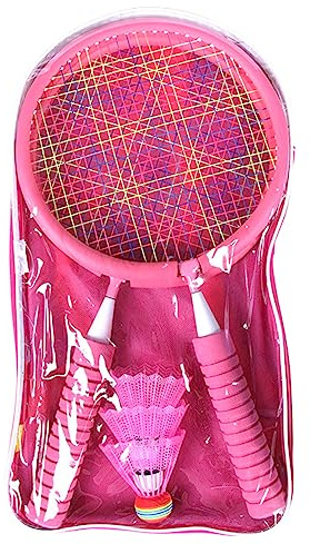 Javoryxh Raqueta De Bádminton Aire Libre Juguete Deportivo para Niños con Volantes Juego Jardín Césped Juguete Deportivo con Volantes Juego Jardín