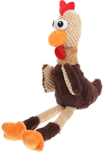 Alasum Giocattolo da Mordere per Cani a Forma di Pollo Vivace in Peluche, Resistente al Morso e Rinforza i Denti, per Gioco Interattivo All'aperto