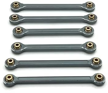 Accessorio Ricambio RC Per Mjx 10208 1/10 Rc Auto Parti Aggiornamento Tenditori Metallo Tirante Collegamento Sterzo Set Accessori Decorativi Ricambio(Gray)