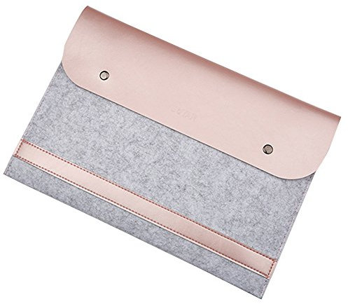 LaoZan Felt Laptop Sleeve Briefcase Cover Ultrabook Netbook Bag Carrying Case Protector Bag for MacBook Air/Pro for 2016 macbook pro 15.4 Rose Gold