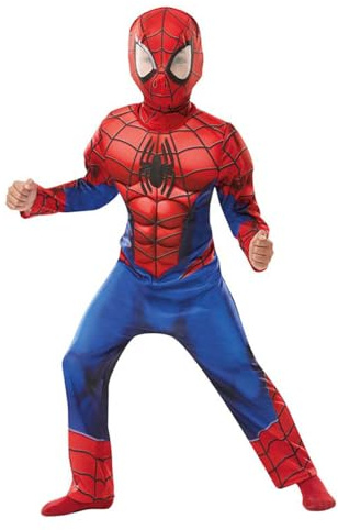 Rubie's 640895 Luxuskostüm Spider-Man, Marvel, für Jungen, Kinder, 9-10 Jahre