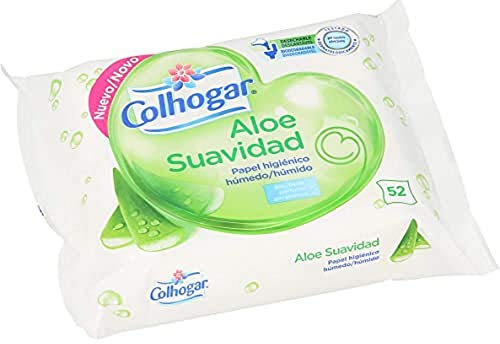 COLHOGAR papel higiénico húmedo aloe envase 52 uds