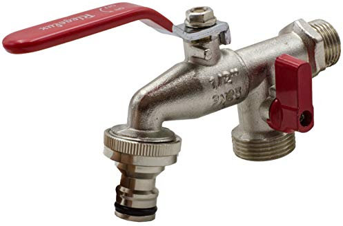 Riegolux 303300 Robinet de Jardin en Laiton avec raccord Rapide
