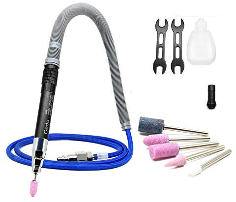 Micro smerigliatrice pneumatica professionale ad alta velocità da 0,3 cm, micro smerigliatrice pneumatica a matita, kit di strumenti di lucidatura con 65000 giri/min