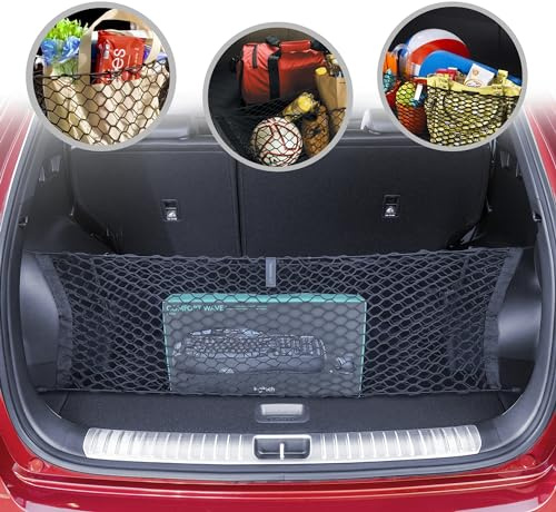Envelope Style Automotive Elastic Trunk Mesh Cargo Net for Kia Sportage LX EX SX X-Line 2023-2026 - Premium Trunk Organizer and Storage - Luggage Net - Best Car Organizer for Kia Sportage