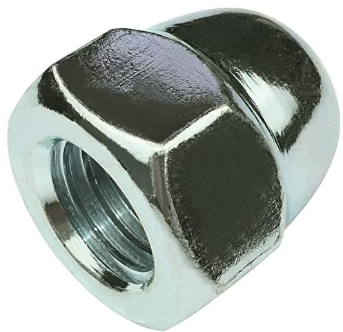 AERZETIX - C58273 - Lot de 5 - Écrous borgnes à chapeau M14 - hexagonaux 6 Pans - forme élevée creuse - filetage métrique femelle - en acier - couleur argent