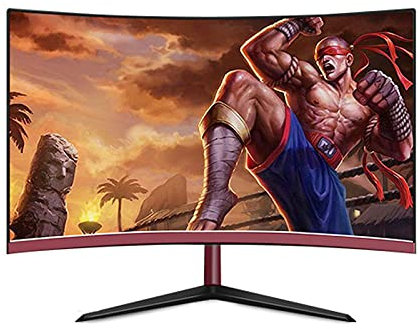 Monitor LED for juegos de 24 pulgadas: pantalla LCD de oficina comercial, sin bordes, 75 HZ, 1080P, VGAHDMIDC, 5 ms, inclinable, pantalla recta/curva, /negro/132 ( Color : Curved Screen Black , Size :