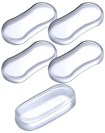 5 Stück WC Sitz Stoßstange, Silikon-Toilettensitzpuffer Transparenter Toilettendeckel Gummipolster für Zuhause, Hotels, Schule, Badezimmer, Toilette