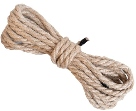 Chinchilla® Juteseil | 10 mm Ø, 5,00 m lang | Dekokordel für DIY, Handwerk, Dekoration und Gartenarbeit | Jute-Tauziehen | Natur Braun | Robustes Naturmaterial | kreative Projekte