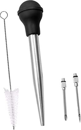 MAGICLULU 2sätze Teiliges Küchentool Für Marinade Von Truthahn Hochwertiger Edelstahl Und Lebensmittelechtes Inkl Reinigungsbürste Für Bbq Und Grillgerichte