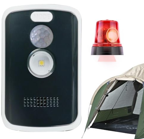 Allarme portatile con sensore di movimento – Allarme per letto della stanza, dispositivo di allarme per cassetta postale | Allarme perimetrale wireless multii modalità campeggio, modalità flash SOS,