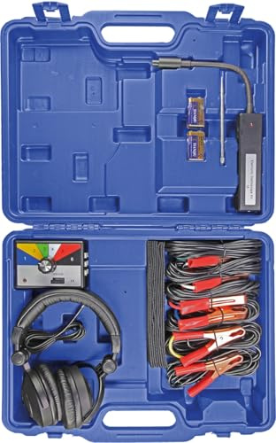Kunzer 7ESTK01 Elektronisches Stethoskop KFZ, Koffer - 6 Kabel mit Krokodilklemmen - Aufspüren von Geräuschen im Motor