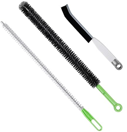 Upgraded Cleaning Brush Kit - 3-Piece Set, Flexible Drain Brush, Crevice Brush with Nie, Ideal for Kitchen, Bathroom, Toilet, Vent Scrubber