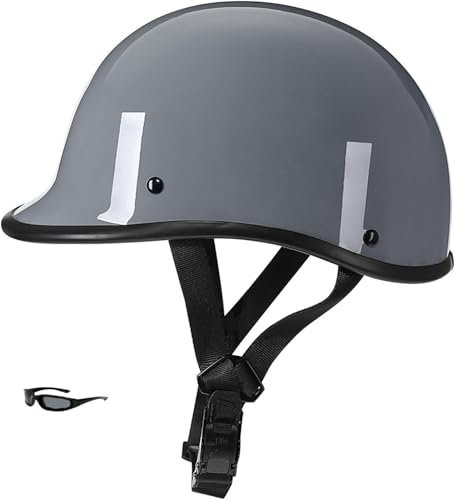 GKCEGHKS retrò Casco Scodella ECE Omologato Casco Scooter Portatile Mezzi Caschi Jet Casco Faccia Aperta retrò Casco A Scodella Scooter Motorino Mezzo Casco Scooter Crociera Bicicletta