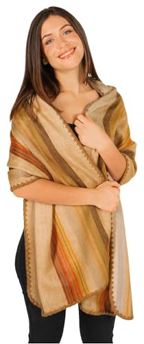 ALPAKITAS Schal aus Alpakawolle für Damen und Herren, 70 % Alpaka, Unisex, modisch, Decken-Wollschal