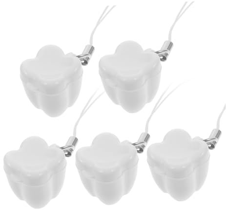 OUNONA 5pezzi Scatola per Dentini da Latte Contenitore per Denti Persi Ragazzo Ragazza Ragazza Scatola -dentini con per Appendere Crescita