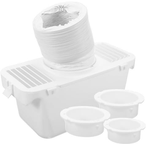 Kit de Ventilation Intérieure en Plastique Sèche-linge Électrique pour 1 | Raccord du Tuyau de Ventilation, Collecte des Peluches et Poussières Fines, Nettoyage Facile