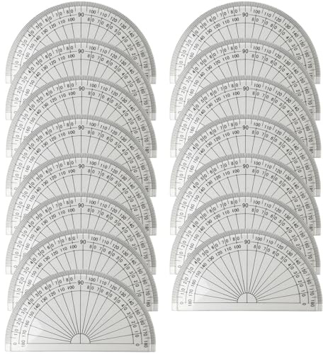 15 PCS Protractor Set, 180 Degree Protractors, Pertractors
