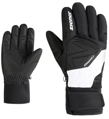 Ziener GATIS-Z - Guanti da sci da uomo, impermeabili, senza PFC, colore nero, 9