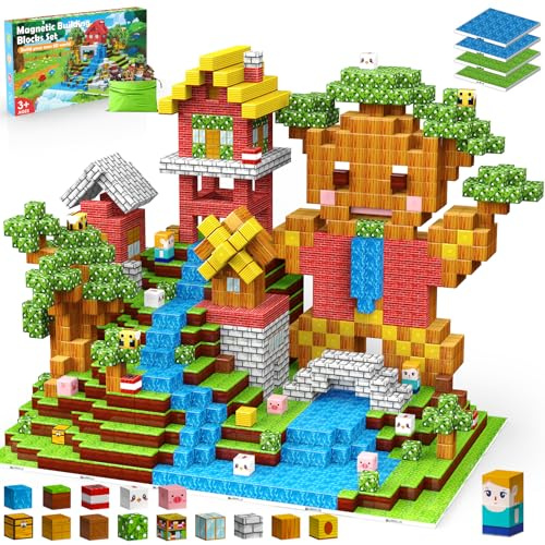 Wootoyz 100 Piezas Cubos Magneticos Bloques, Regalo Niño Niña 3 4 5 6 Años Bloques Magneticos Construccion Niños Juguetes Niño 3-6 Años Regalos de Cumpleaños para Niños