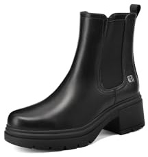 QUEEN HELENA Stivali Chelsea Stivaletti con Tacco Basso Donna X33-82 (Nero, Taglia unica, Sistema Taglie Calzature EU, Adulto, Donna, Numero, Media, 41)