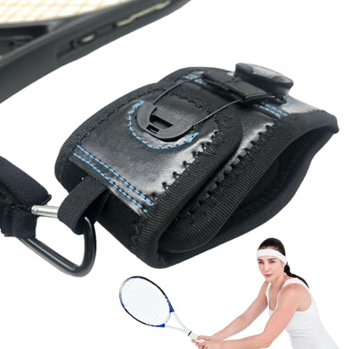 Pomurom Entraîneur de Poignet Fixe de Tennis, Exerciseur Correct de Swing de Tennis,Aide à l'entraînement du Poignet pour l'ajustement de la - Entraîneur de Poignet Fixe de Tennis avec mémoire