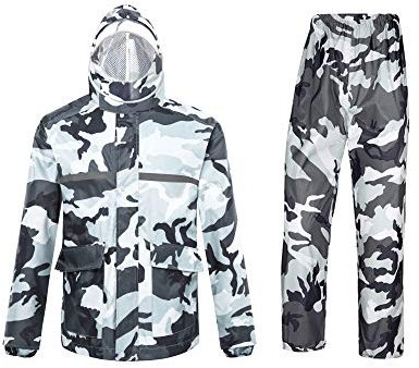 Ynport Crefreak Wasserdichter Anzug für Herren/Damen, Camouflage-Muster, mit Kapuze