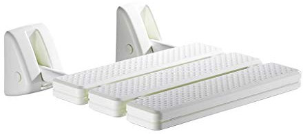 Portable Shower Seat Foldaway Bathroom Bathtub Stool Chair Anti-Slip Shower Bench Aluminum Alloy Base Load of 130 kg Elderly & Disabled Bathing Aid