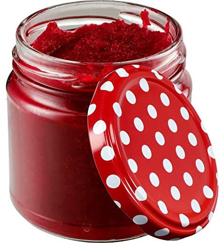 KADAX Lot de 20 bocaux 200 ml avec couvercles à vis Ø 66 mm – bocaux à dessert à parois épaisses, hermétiques, lavables au lave-vaisselle, idéaux pour les confitures et conserves