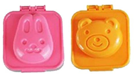 Sushi Rice Mold 2pcs Cute Boiled Eggs Mould 3d Cartoon Plastic Egg Shaper Bento Maker Kitchen Bento Accessories