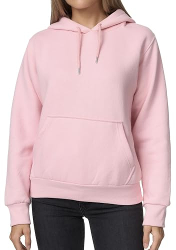 Smith & Solo Sweat à Capuche pour Femme - En Coton - Long - Col Rond - Coupe Ajustée - Loisirs - Sport - T-shirt à Manches Longues