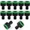 Pinsheng 10 Piezas Conectores de Manguera 3/4 y 1/2 BSP 2 en 1 Plástico Adaptador de Grifo Roscado Exterior Conector de Manguera para Unir Tubo de Conector Rápido para Grifos