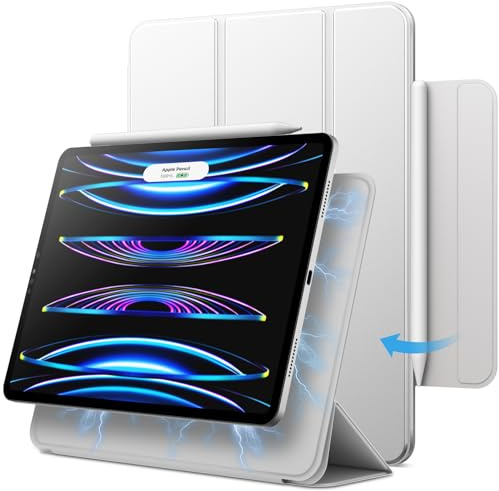 JETech Hülle NUR für iPad Pro 11 Zoll (2022/2021/2020/2018 Modelle), iPad Air 5/4 10,9 Zoll, Stützen für Pencil 2. Gen Aufladung, Magnetische Befestigung, Auto Schlafen/Wachen (Silber)
