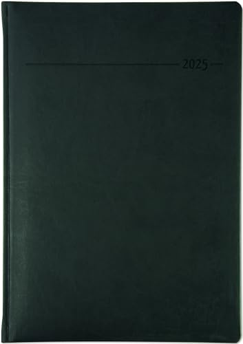 Zettler - Manager-Timer XL Tucson 2025 schwarz, 15x21cm, Bürokalender im Tucson Einband mit 160 Seiten, 1 Woche auf 2 Seiten, Adressteil, Monats- und Jahresübersicht und internationales Kalendarium