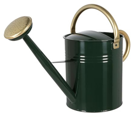 Esschert Design Gießkanne 9,5 Liter Landhaus englisches Design grün Garten Stahl