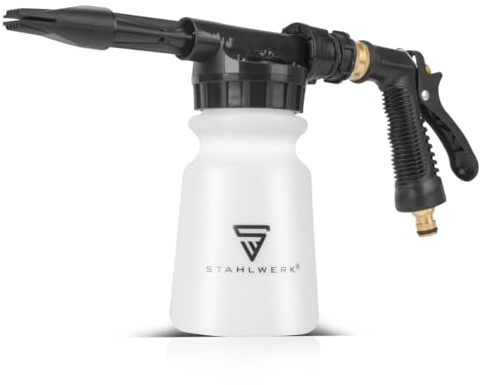 STAHLWERK Pistola de Espuma para Lavado de Coches RP-91 ST con Recipiente extraíble para el Producto de Limpieza | Pistola de Limpieza para la Limpieza Profesional | Limpiador de Coches Apto