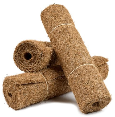 La Cordeline Lot 3 Tapis en Fibre de Coco Naturel 40x100 cm 900g/m² - Paillage Plante, Protection Contre Le Froid, Mauvaises Herbes, Tapis Reptile Terrarium, Marron