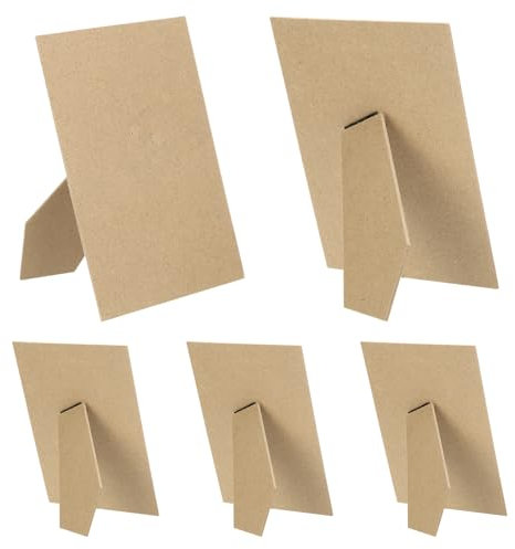 PATIKIL Paquete de 5 Soportes de Caballete para Cuadros de Fotos, Soporte de Caballete de Repuesto de 5 x 7 Pulgadas para Tablero de Fotos Diy para Cuadros de Fotos, Baldosas de Madera