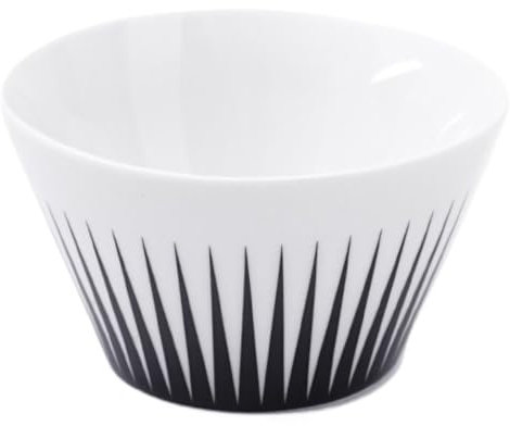 Ensaladera Madera Cuenco De Cerámica Triangular Con Rombos Y Puntos Geométricos, En Blanco Y Negro, Creativo, For Arroz, Ensaladera, Postre Ensaladera Portatil(W)