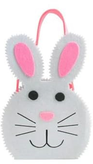 Cesta de Huevos de Pascua de Fieltro Lindo Conejito de Pascua de Dibujos Animados Cesta de Dulces de Fieltro Decoración del día de Pascua Fiesta de Pascua Favor de niños - Conejito