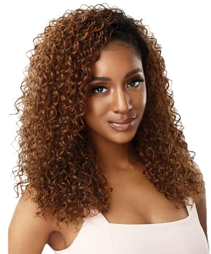 Deep Wave Human Hair Wigs, Deep Wave Curly Wig - Lång lockig mänsklig spetsfront peruk med andningsbara nätkapp,Justerbara remmar hårwigs, realistiska hårförlängningar för daglig användning