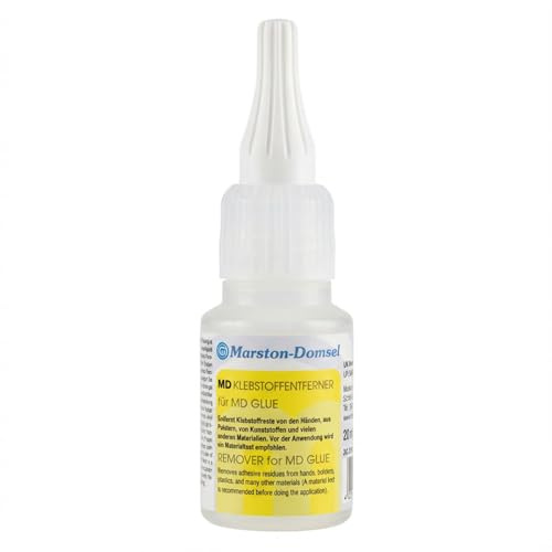 MD Klebstoffentferner für Sekundenkleber Cyanacrylat-Klebstoffe, Industriekleber von Händen Textilien Glas Kunstoff 20ml