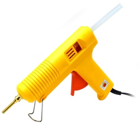 Pistola per Colla a Caldo da 150 W, Pistola per Colla a Caldo con 1 Stick di Colla, Temperatura Regolabile, ugello in Rame Opzionale, Strumenti Fai da Te per lavori artistici, Arti