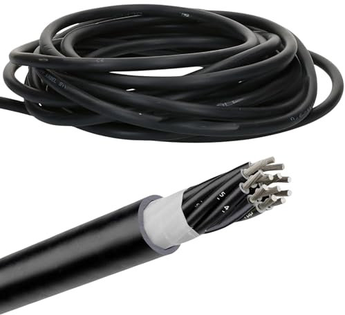 10 Meter Lapp 0026548 ÖLFLEX ROBUST FD hochflexible Allwetter Steuerleitung 2x1,5 mm² schwarz ohne Schutzleiter für Schleppkette I halogenfrei I 300/500 V I TPE-Mantel I verzinntes Kupfer I 2 adrig