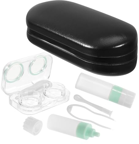 Mipcase Estuche Doble para Gafas y Lentillas Portátil Funda Rígida con Compartimentos Protección para Gafas de Sol y Graduadas Incluye Pinzas para Lentes Color Azul Lago