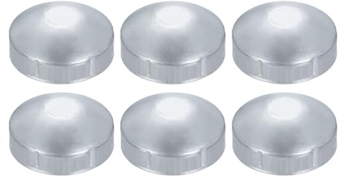 sourcing map 6Pcs 3-1/2 Chain Link Fence Post Cap, Dome External Post Caps Galvanized Round End Cap Fit 3-1/2 OD Pipe for Outdoor Chain Link Fence Parts