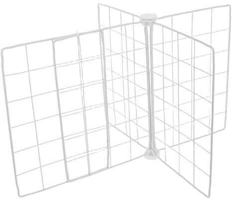 Ipetboom Séparateur de Congélateur Coffre Réglable 42-56 X 42-56 X 32 Cm en Grillage Métallique Robuste, Organiseur de Réfrigérateur Cloison Ventilée pour Rangement Optimisé et Accès